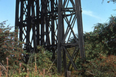 Awsworth_-_Bennerley_Viaduct_support_column_with_bit_of_upper_deck_1976
