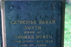 Basford_-_Old_Basford_cemetary_Thomas_North_memorial_shows_plaque_to_Catherine_Sarah_North_died_1920_taken_1976