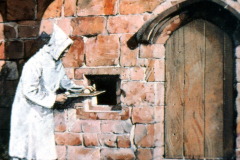 Beauvale_Priory_-_Food_hatch_in_cell_illustration_from_Mount_Grace_N._Yorks_colour_1996