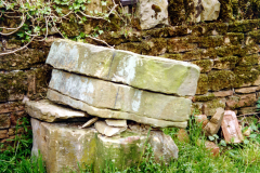 Beauvale_Priory_-_pillar_possible_two_sections_of_from_the_church_1996._Colour