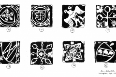 Beauvale_Priory_-_tiles_photocopy_of_tiles_found_in_the_Chapter_House_in_1908_excavations_nos._10_-_17