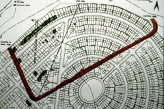 Broxtowe_-_Roman_fort_site_-_plan_of_superimposed_over_present_estate