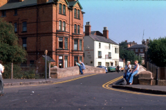 Bulwell_-_Bridge_over_River_Leen_top_view_looking_towards_future_and_past_railway_station_July_1976